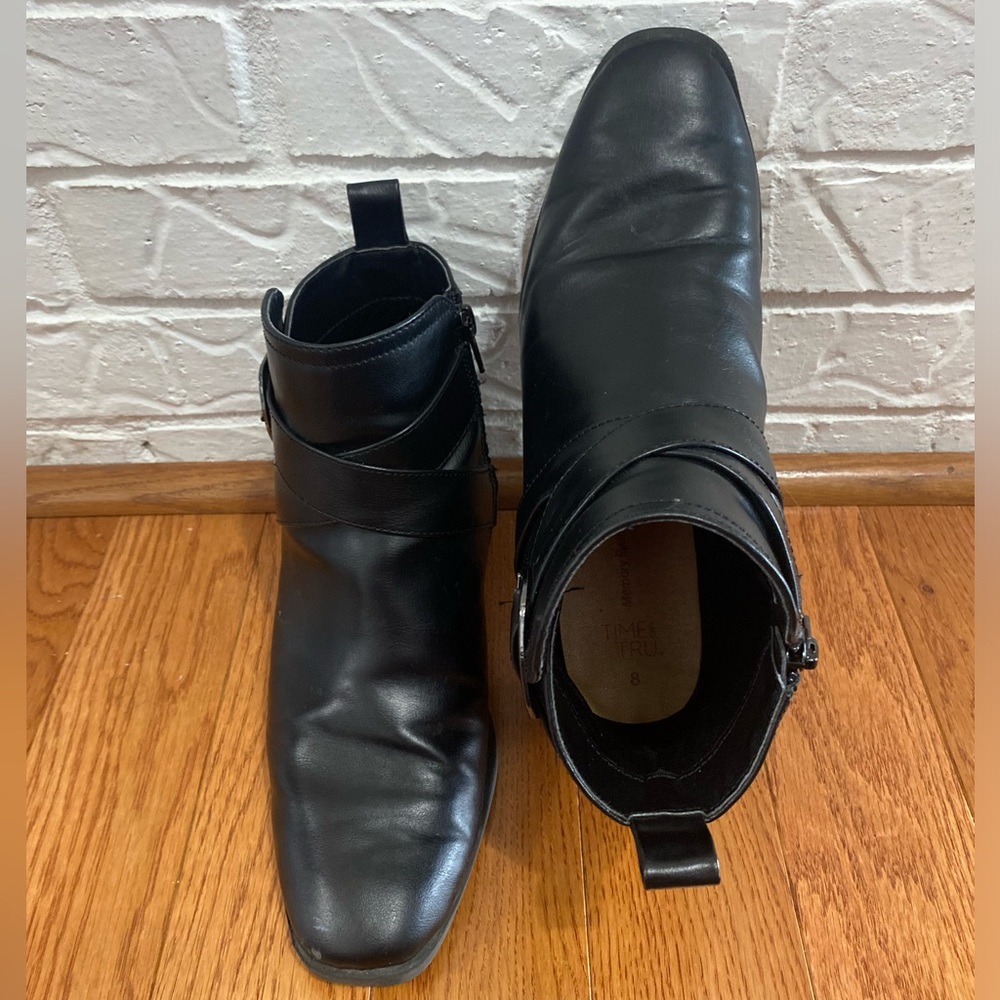 Women’s Black Booties Size 8  Academia Whimsigoth Boots Faux Leather